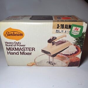 Factory Sealed Vintage 1981 Sunbeam Mixmaster Hand Mixer